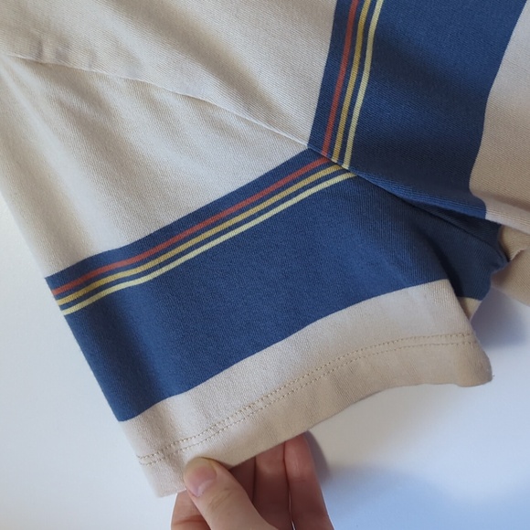 Marine Layer Blue and Cream Striped Polo Shirt - Size Small - Picture 6 of 10